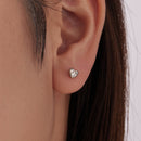 925 Sterling Silver Moissanite Earrings 0.5cm for Women-5