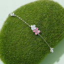 925 Sterling Silver Enamel Charm Bracelet with Pavé CZ, 15+6cm for Women-3