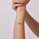 925 Sterling Silver CZ Pavé Setting Bracelet, Size 17.0 for Women-7