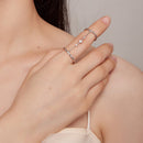 925 Sterling Silver Plated CZ Ring 30mm Chain Length, 1.7mm Width for Women-5