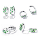 925 Sterling Silver Enamel Oxidized Silver Earrings for Women, 1.2*0.5cm-3