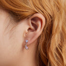 925 Sterling Silver Earrings with Translucent Opal and CZ for Women-7