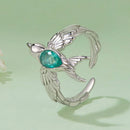 925 Sterling Silver Transparent Glass Ring for Women-3