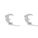 925 Sterling Silver Earrings with Pavé Setting CZ, 0.8*0.6cm for Women-2