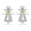925 Sterling Silver Plated Platinum Gold Earrings for Women-1