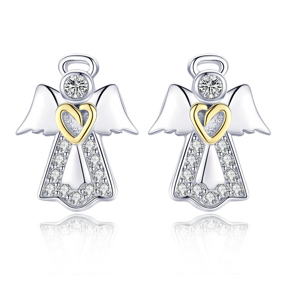 925 Sterling Silver Plated Platinum Gold Earrings for Women
