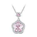 925 Sterling Silver Necklace with 19*13mm CZ Pendant-1