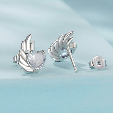 925 Sterling Silver Earrings with Pavé Setting CZ in Oxidized Silver - 1.0*0.7cm - 0