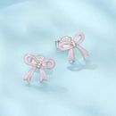 925 Sterling Silver Earrings with Enamel Process and White Gold Plating-3