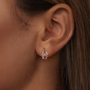 925 Sterling Silver Earrings with Pavé Setting CZ and Enamel Process-9