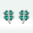 925 Sterling Silver Enamel Plated Platinum Earrings for Women-4