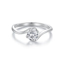 925 Sterling Silver 5mm Moissanite Ring for Women-3