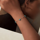 925 Sterling Silver Starfish Design Bracelet with Enamel Process-5