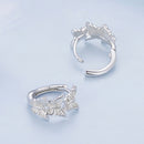 S925 Sterling Silver Earrings with Plated Platinum for Women-5