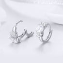 925 Sterling Silver Earrings with Pavé Setting and CZ Stone for Women-4