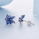 925 Sterling Silver Earrings with Enamel Process and Pavé Setting CZ-5