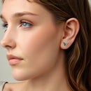 925 Sterling Silver Enamel Oxidized Earrings Size 0.7*1.1cm for Women-7