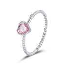 925 Sterling Silver Plated Platinum CZ Ring Size 9.0 for Women-3