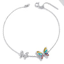 925 Sterling Silver Adjustable Butterfly Enamel Bracelet for Women-5