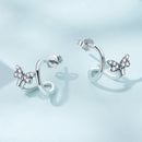 925 Sterling Silver Earrings with Pavé Setting CZ-3