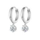 S925 Sterling Silver 0.50 Carat Moissanite Earrings for Women-2