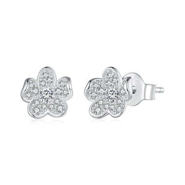 S925 Sterling Silver Pavé Setting CZ Earrings - 0