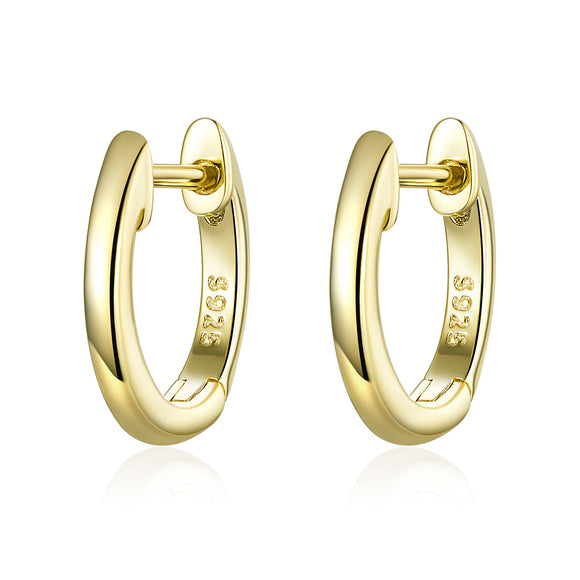 925 Sterling Silver Plated Black Gold Earrings for Women