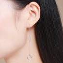 925 Sterling Silver Plated Platinum Pavé Setting CZ Earrings for Women-5