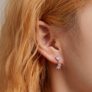 925 Sterling Silver Earrings with Translucent Opal and CZ for Women-5