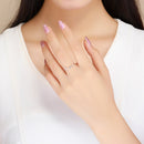 925 Sterling Silver Platinum Plated 0.1cm Ring for Men-6