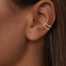 925 Sterling Silver White Gold Plated Hoop Earrings 0.7x1.3cm for Women-5