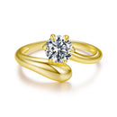 925 Sterling Silver 1 Carat Moissanite Ring for Women-4
