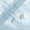 925 Sterling Silver Adjustable Necklaces with Pavé Setting CZ for Women-1