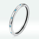 925 Sterling Silver Turquoise Oxidized Silver Ring Size 6 for Women-2