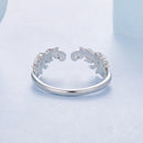 925 Sterling Silver White Gold Plated Ring with Pavé Setting CZ for Women-4