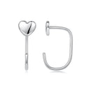 925 Silver White Gold Plated 1.4cm Brass Earrings for Women-1