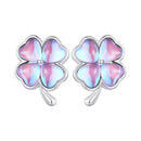 925 Sterling Silver Transparent Glass Earrings for Women-1