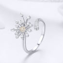 925 Sterling Silver Ring with Plated Platinum and Pavé Setting CZ-5