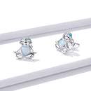 925 Sterling Silver Earrings with Translucent Opal-3