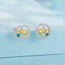925 Sterling Silver Earrings with CZ in White Gold Plated for Women-3