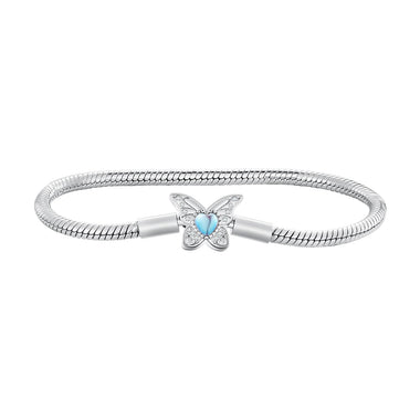 925 Sterling Silver Moonstone Bracelet 17.0 cm Pavé Setting for Women