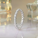 925 Sterling Silver 2mm Moissanite Ring Size 7 for Women-3
