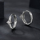 925 Sterling Silver Moissanite Earrings 1.3cm for Women-3