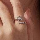 925 Sterling Silver Ring with Pavé Setting CZ, Width 0.11-0.72cm, for Women-4