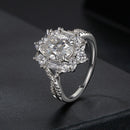 925 Sterling Silver 2 Carat Moissanite Ring in White Gold Plating - Size 8 for Women-3