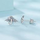925 Sterling Silver Earrings with Oxidized Finish, 0.7*1.1cm-4