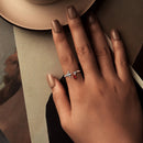 925 Sterling Silver Ring with 0.6 Carat CZ for Women-6