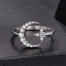 925 Sterling Silver Moissanite 0.25cm White Gold Plated Ring - Size E for Women-3