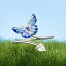 925 Sterling Silver Enamel White Gold Plated Pendant 0.8*1.2cm for Rings-3