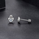 925 Sterling Silver Moissanite Earrings 0.5cm for Women-4